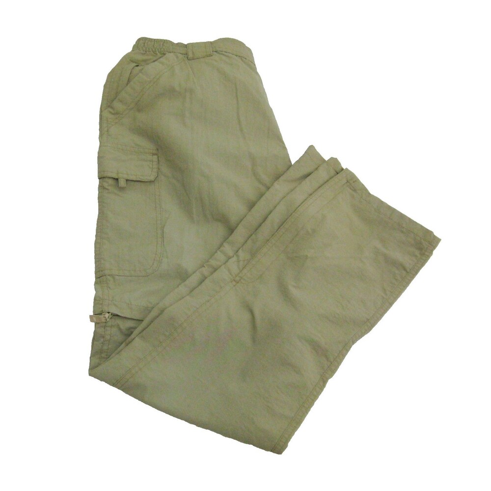 Rugged Exposure Convertible Cargo Hiking Pants Mens 36x32 Beige 100% Nylon